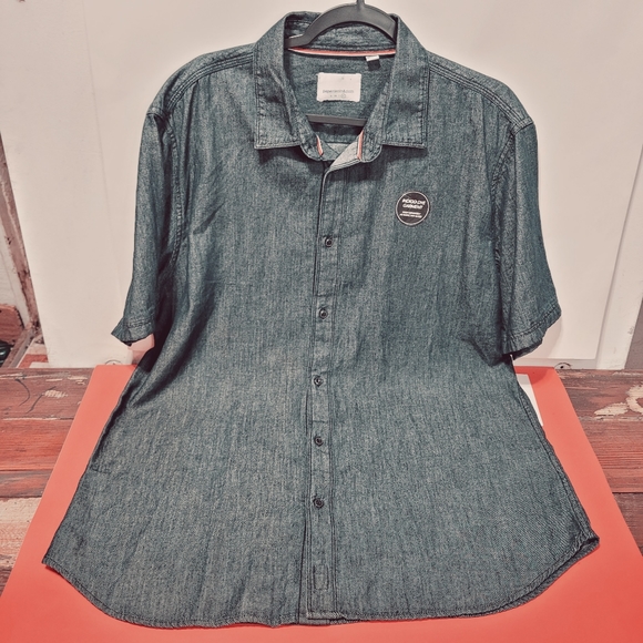 new casual shirt short sleeve Paperdenim&Cloth size XL color midnight - Picture 4 of 11